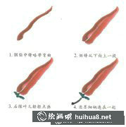 簡單兒童國畫紅色小辣椒畫法步驟