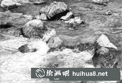 超寫實(shí)鋼筆描繪急流技巧