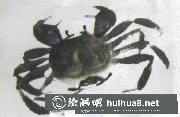 兒童國畫螃蟹的畫法步驟