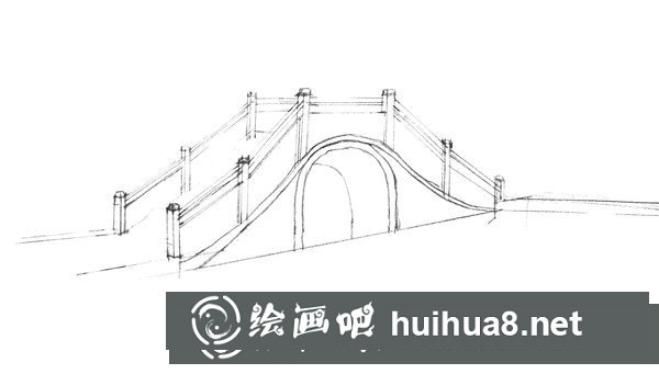 石拱橋速寫的畫法步驟是什么