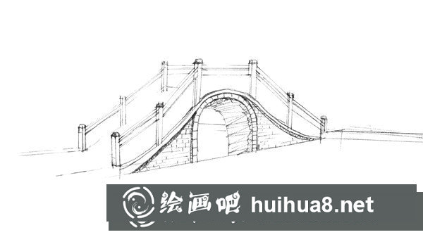 石拱橋速寫的畫法步驟是什么