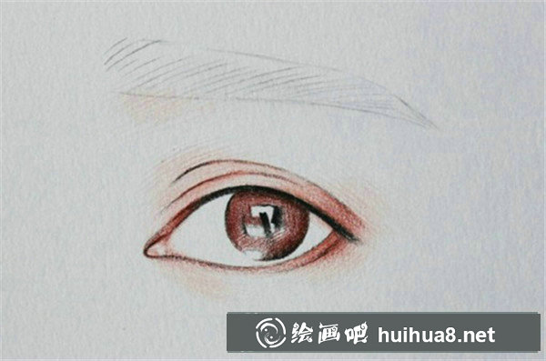 彩鉛人物眼睛的畫法