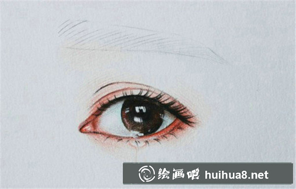 彩鉛人物眼睛的畫法