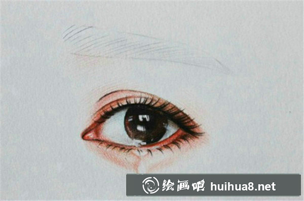 彩鉛人物眼睛的畫法
