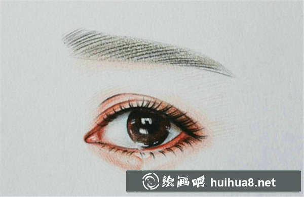 彩鉛人物眼睛的畫法