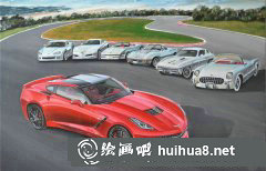 丙烯畫汽車入門教程