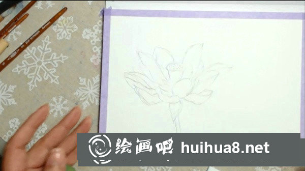 荷花水彩畫教程
