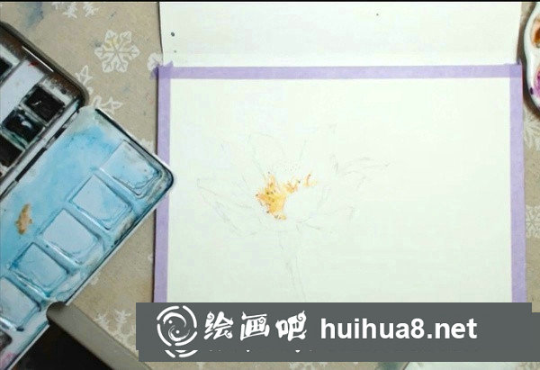 荷花水彩畫教程