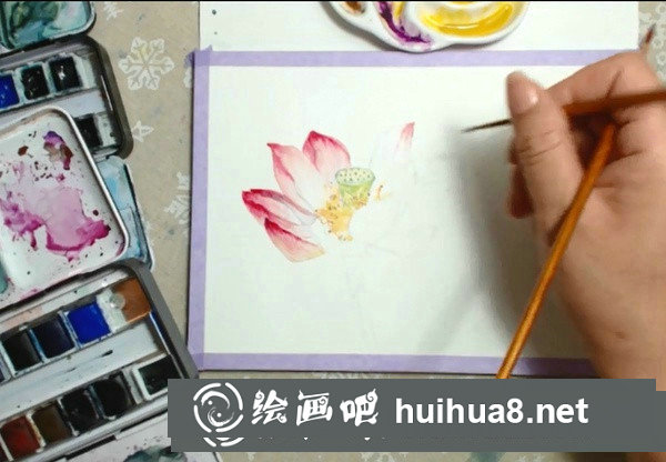 荷花水彩畫教程