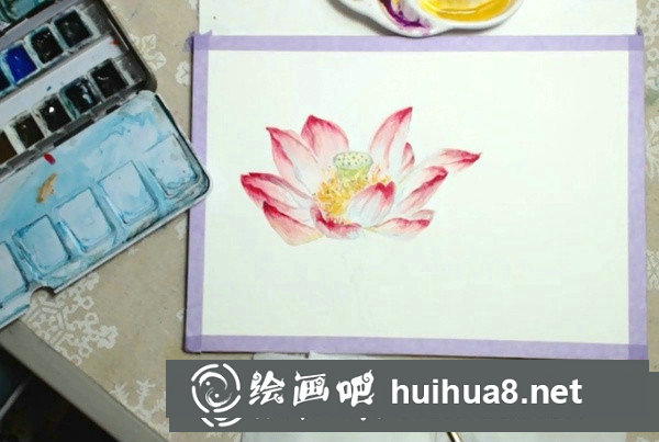荷花水彩畫教程