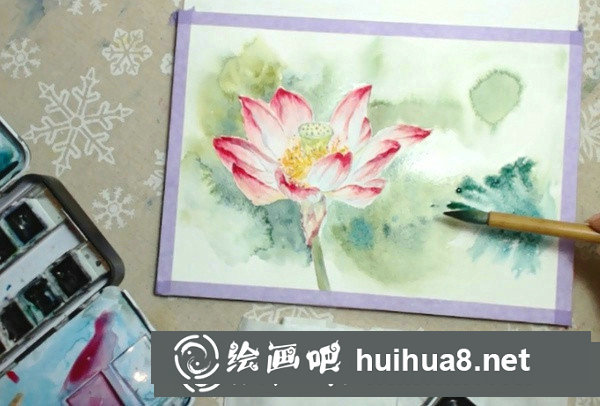 荷花水彩畫教程