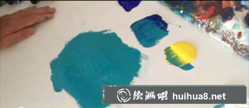 丙烯畫水面波紋怎么畫