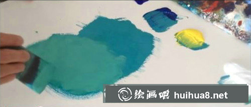 丙烯畫水面波紋怎么畫