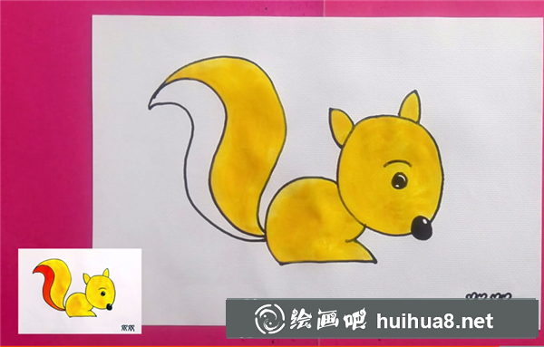 水粉畫松鼠怎么畫