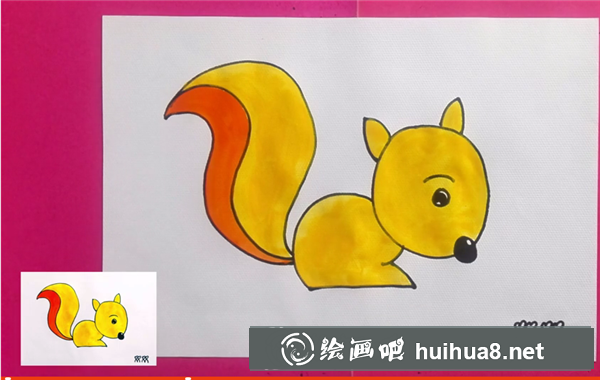 水粉畫松鼠怎么畫