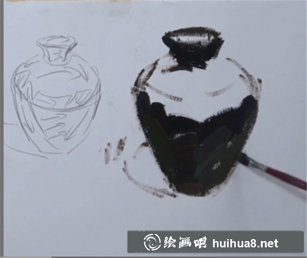 水粉陶罐教程