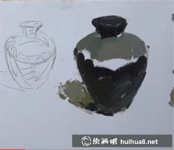 水粉陶罐教程