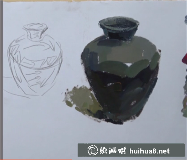 水粉陶罐教程