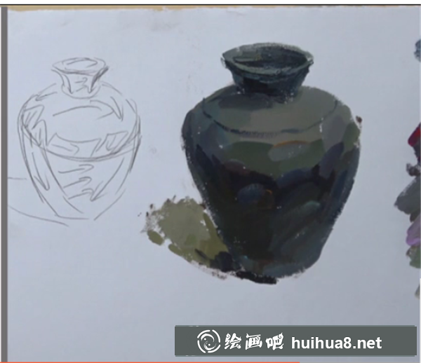 水粉陶罐教程