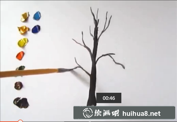 丙烯畫大樹