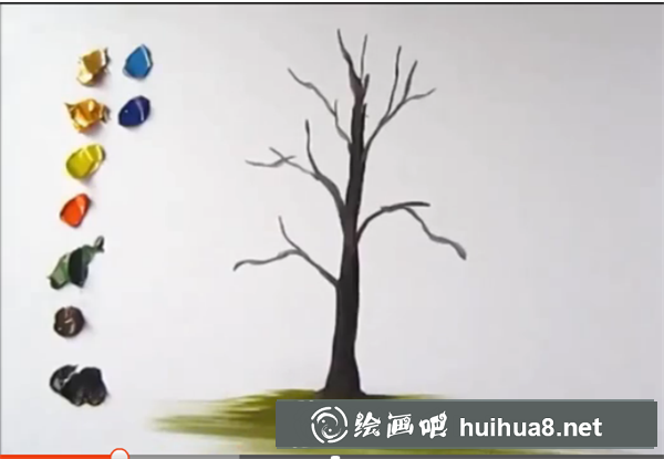 丙烯畫大樹