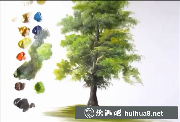 丙烯畫大樹