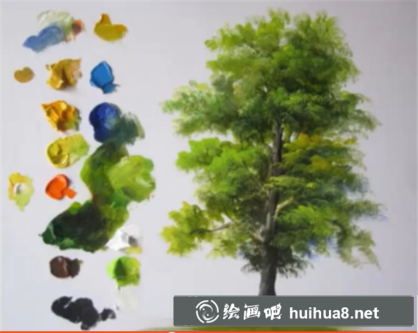 丙烯畫大樹