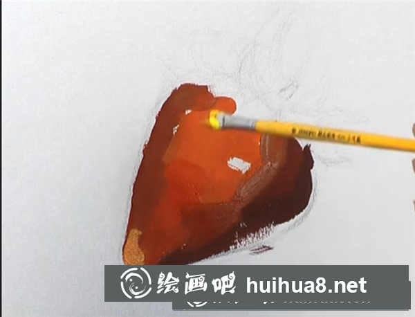 草莓水粉畫(huà)法步驟