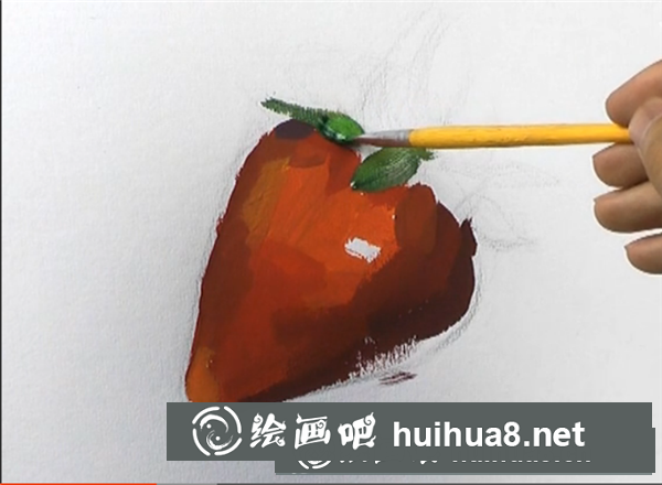 草莓水粉畫(huà)法步驟