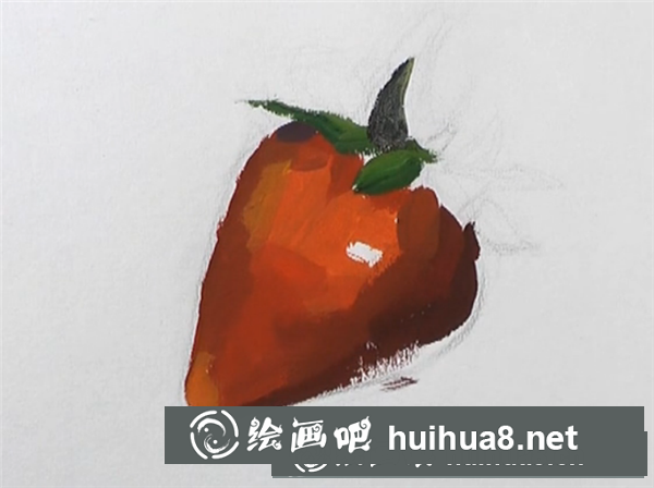 草莓水粉畫(huà)法步驟