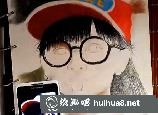 彩鉛畫人物小葡萄第三步