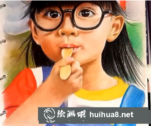 彩鉛畫人物小葡萄第五步
