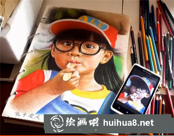 彩鉛畫人物小葡萄第六步