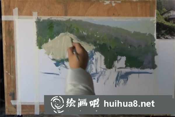 有步驟的水粉風(fēng)景畫(huà)