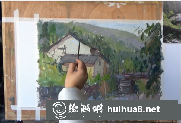 有步驟的水粉風(fēng)景畫(huà)