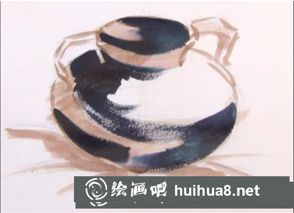 水粉陶罐的畫法