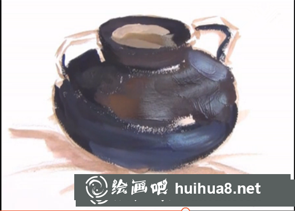水粉陶罐的畫法