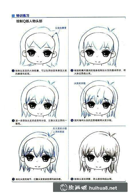 漫畫(huà)人物頭部畫(huà)法