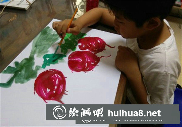 少兒國畫蘿卜的畫法