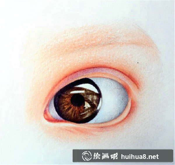 彩鉛畫眼睛教程