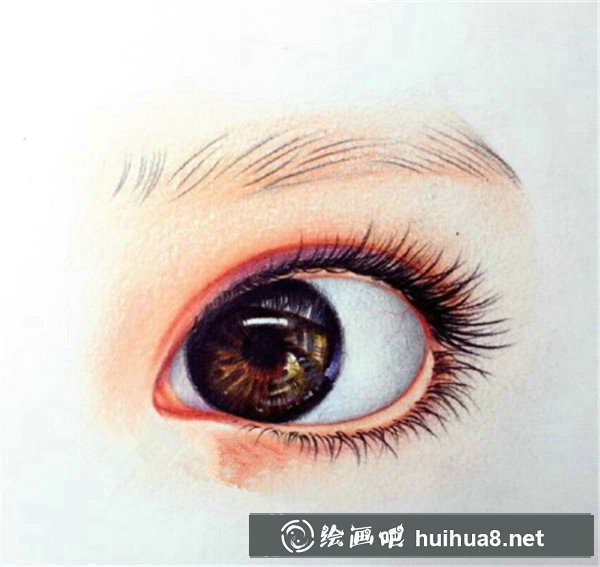 彩鉛畫眼睛教程