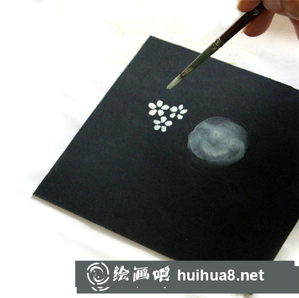 丙烯畫櫻花