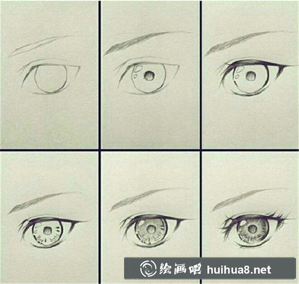 手繪漫畫眼睛的畫法
