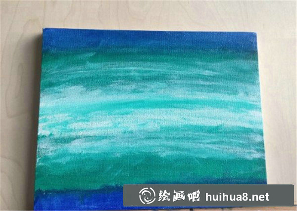 丙烯畫一大片樹
