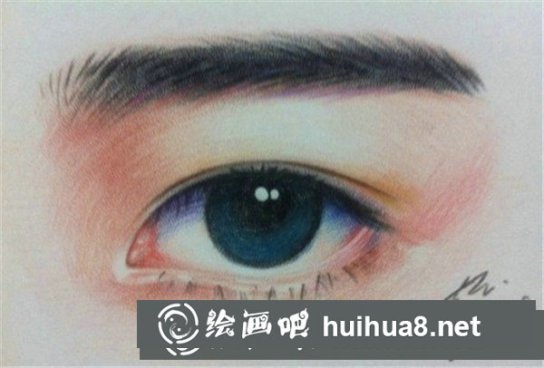 彩鉛畫眼睛教程步驟圖