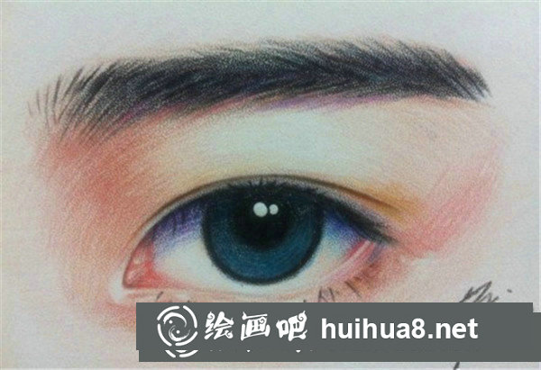 彩鉛畫眼睛教程步驟圖