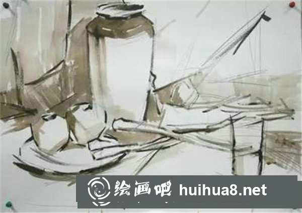 簡單水粉畫靜物