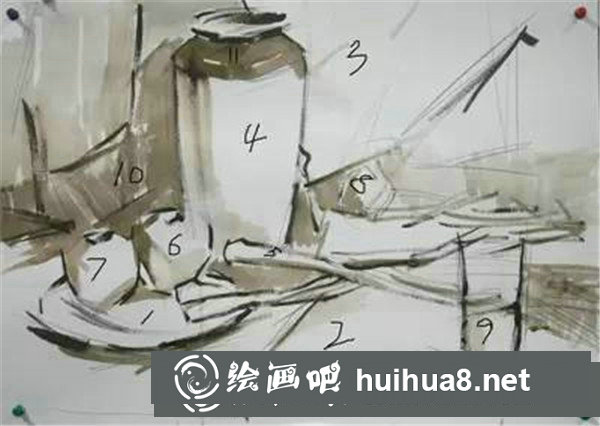 簡單水粉畫靜物
