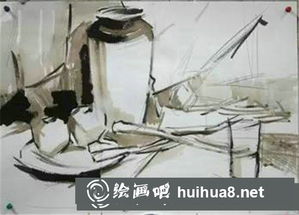 簡單水粉畫靜物