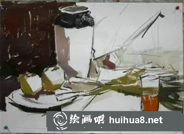 簡單水粉畫靜物
